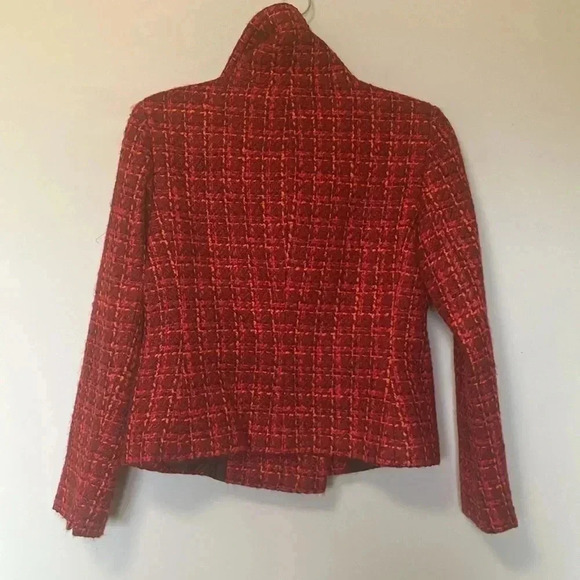 Talbots petite tweed red orange  jacket - Picture 9 of 9